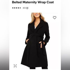 Belted maternity coat